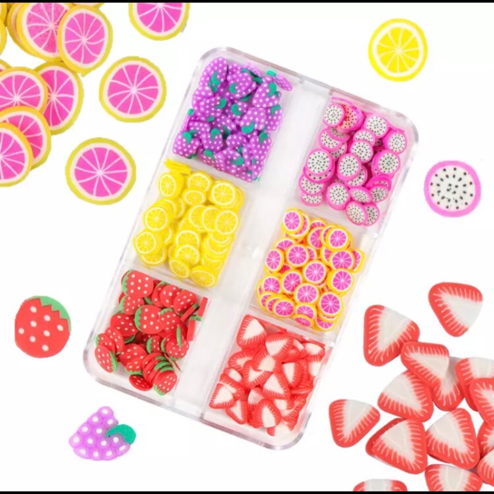 3D fruit nail slices